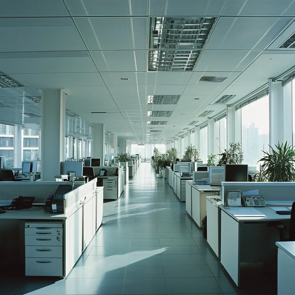 dull empty office space