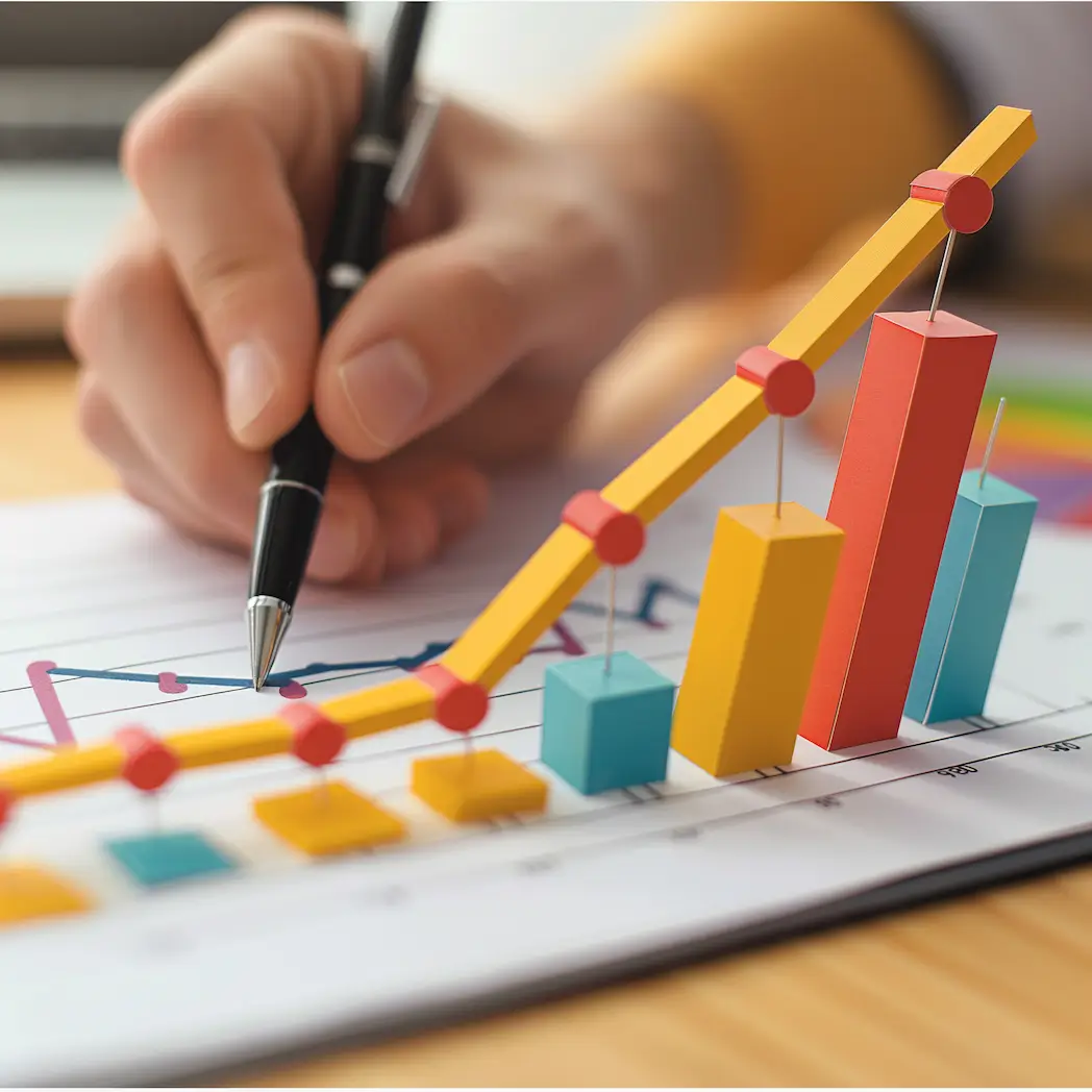 A chart showing cost analysis for an office