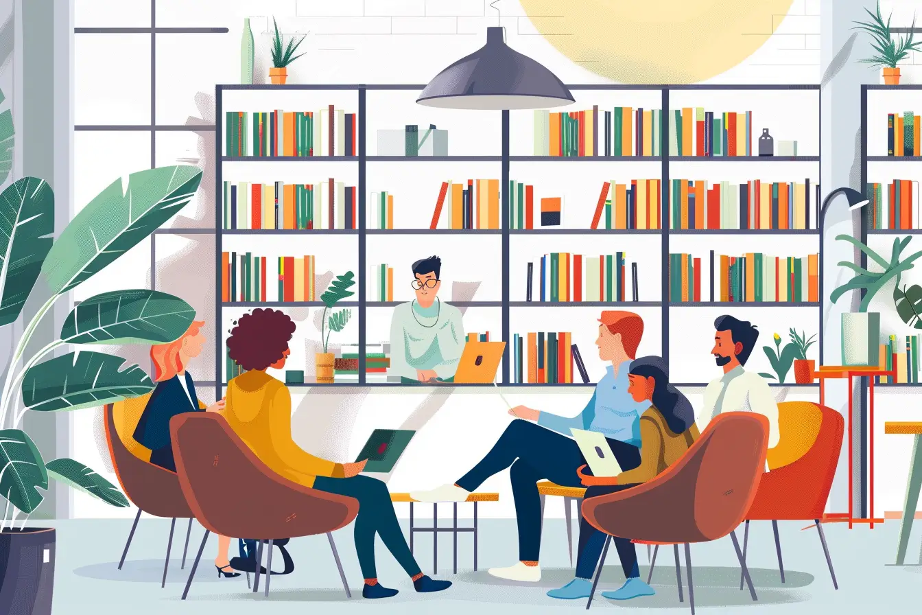 people meeting graphic